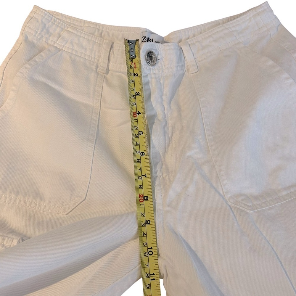 Zara Straight Leg Cotton Cargo Pants - Picture 10 of 13